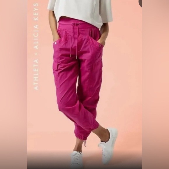 Athleta × Alicia Keys High Waist Utility Pant Windbreaker Double Layer Cargo 8 - Picture 5 of 16